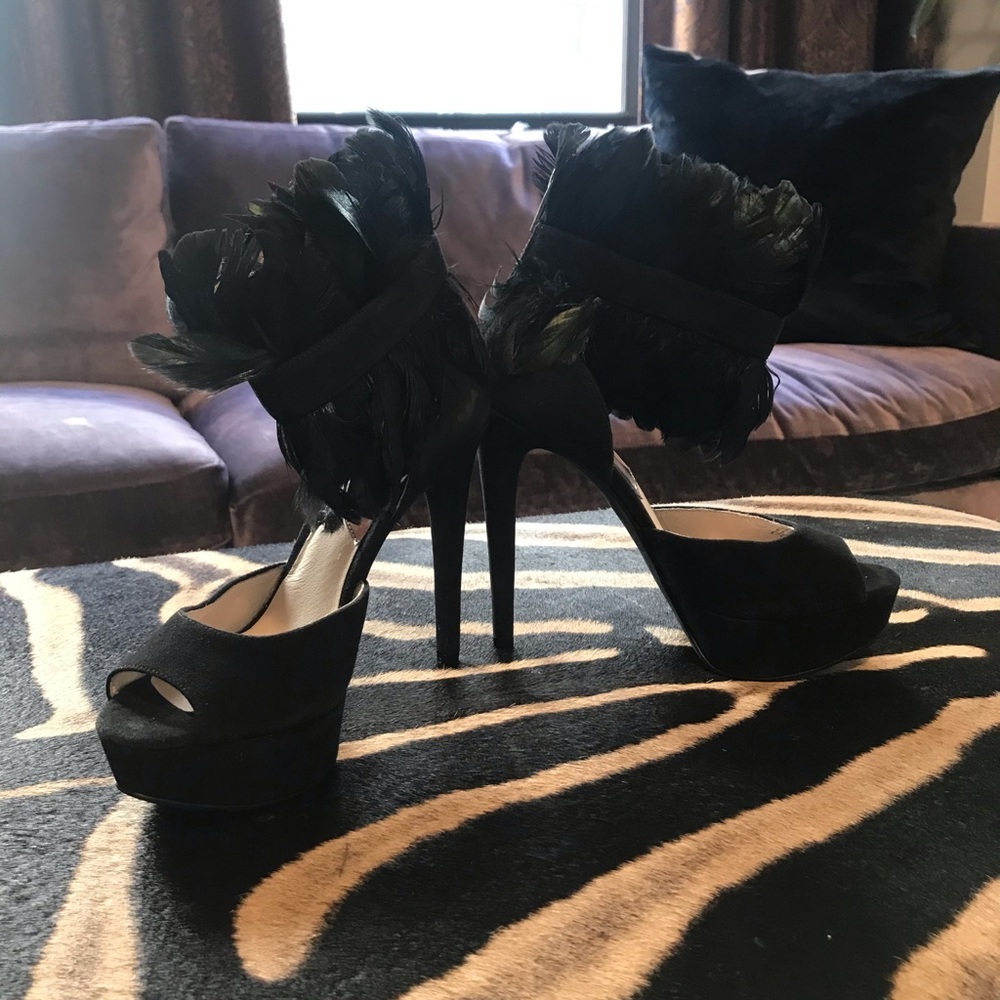 New Michael Kors vasha sued heel feather ankle 7
